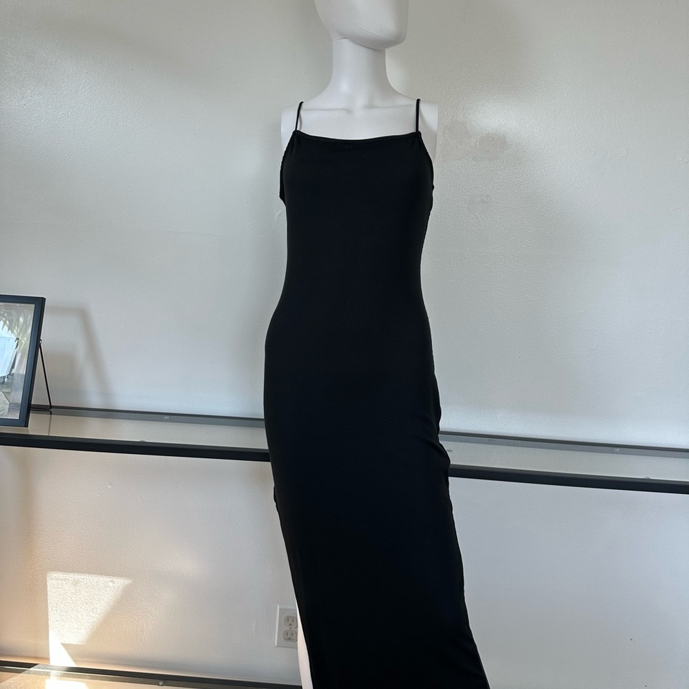Classic Black Slip Dress - Brand Unspecified